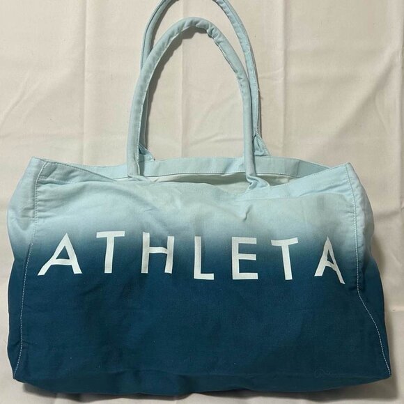 Athleta - Blue Ombre Canvas Tote Bag - Picture 1 of 3